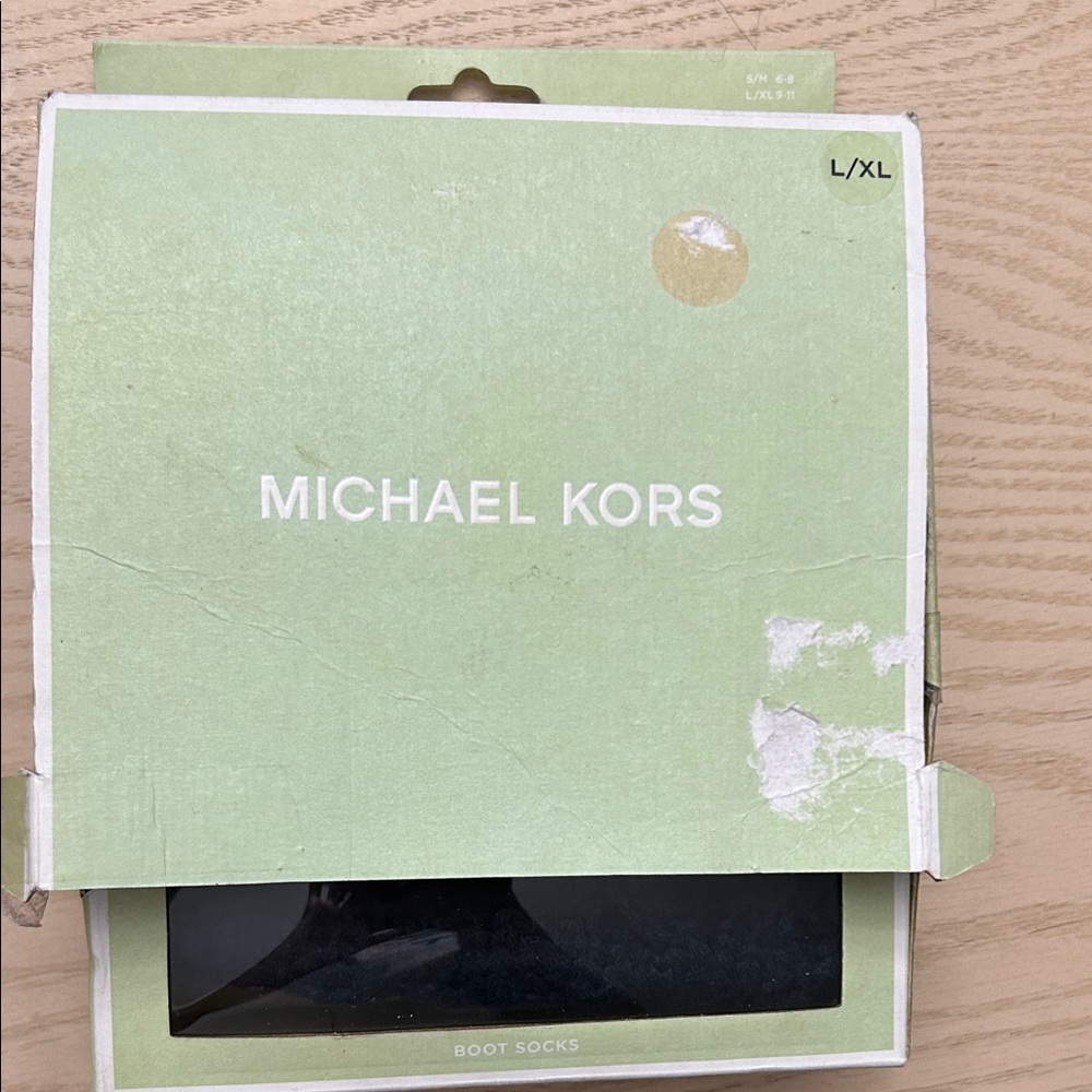 Michael Kors Black Boot Socks L/XL
